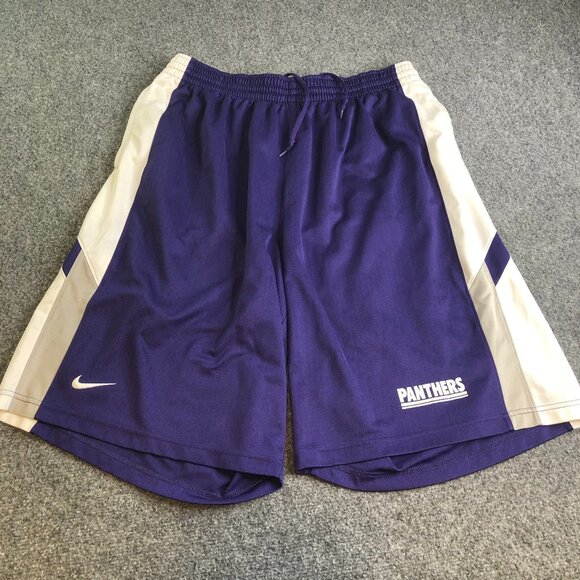 Nike UNI Panthers Shorts Mens XL Dazzle Purple Shiny Basketball Baggy Pockets - Picture 1 of 10